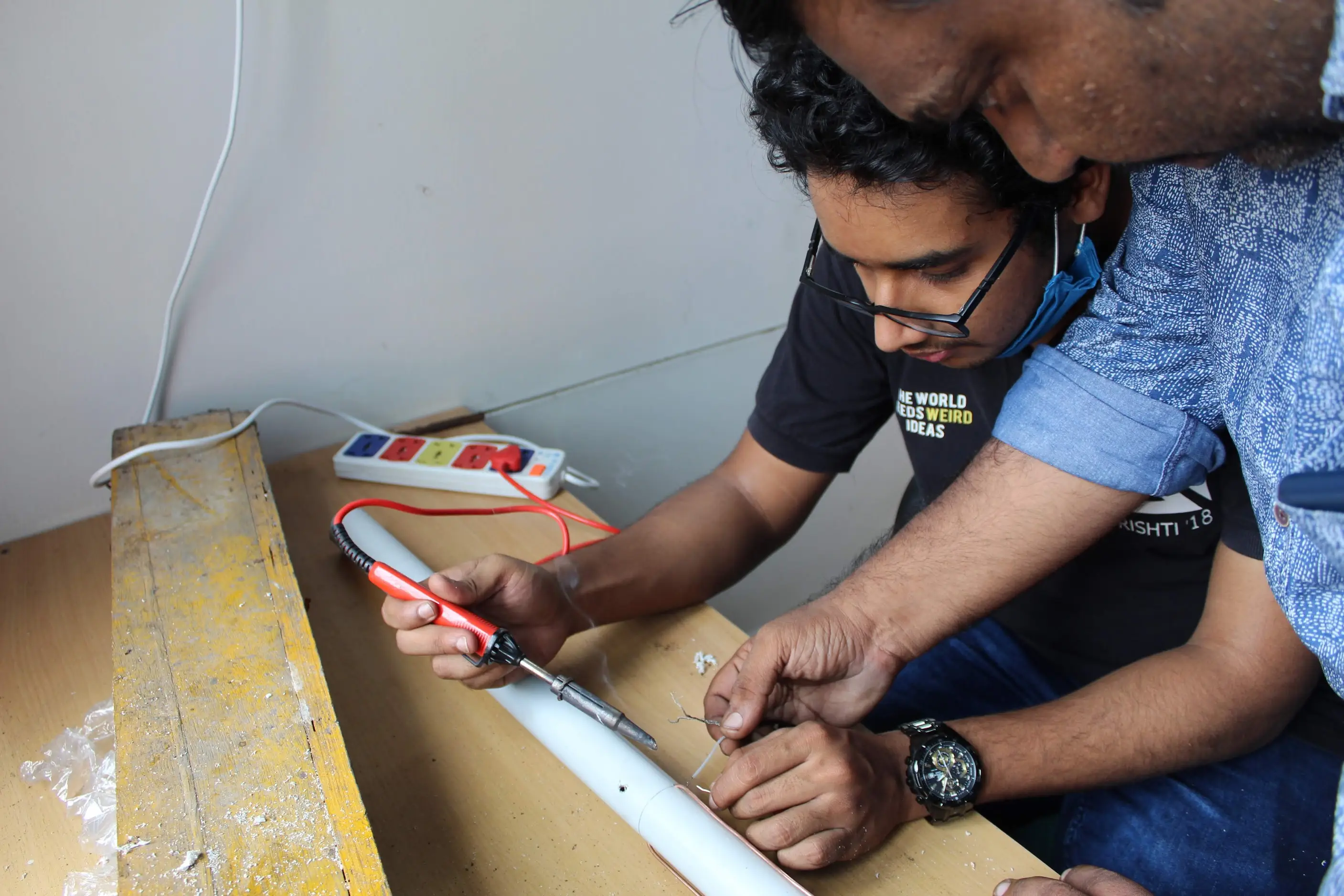 Soldering at the workbench